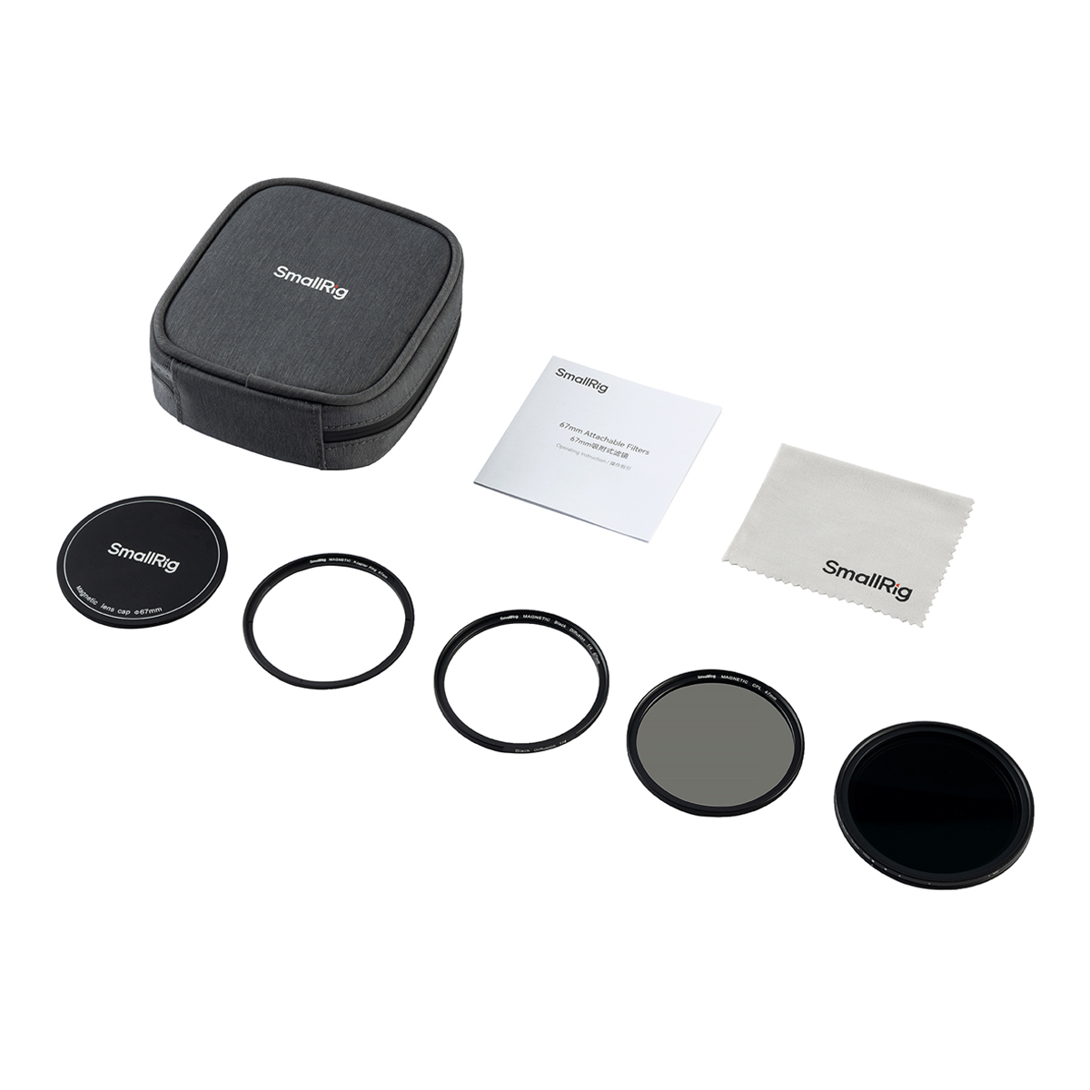 SmallRig 4726 Attachable Filter Kit 5in1 VND 2-32+CPL+1/4 Effect Black Mist 67 mm