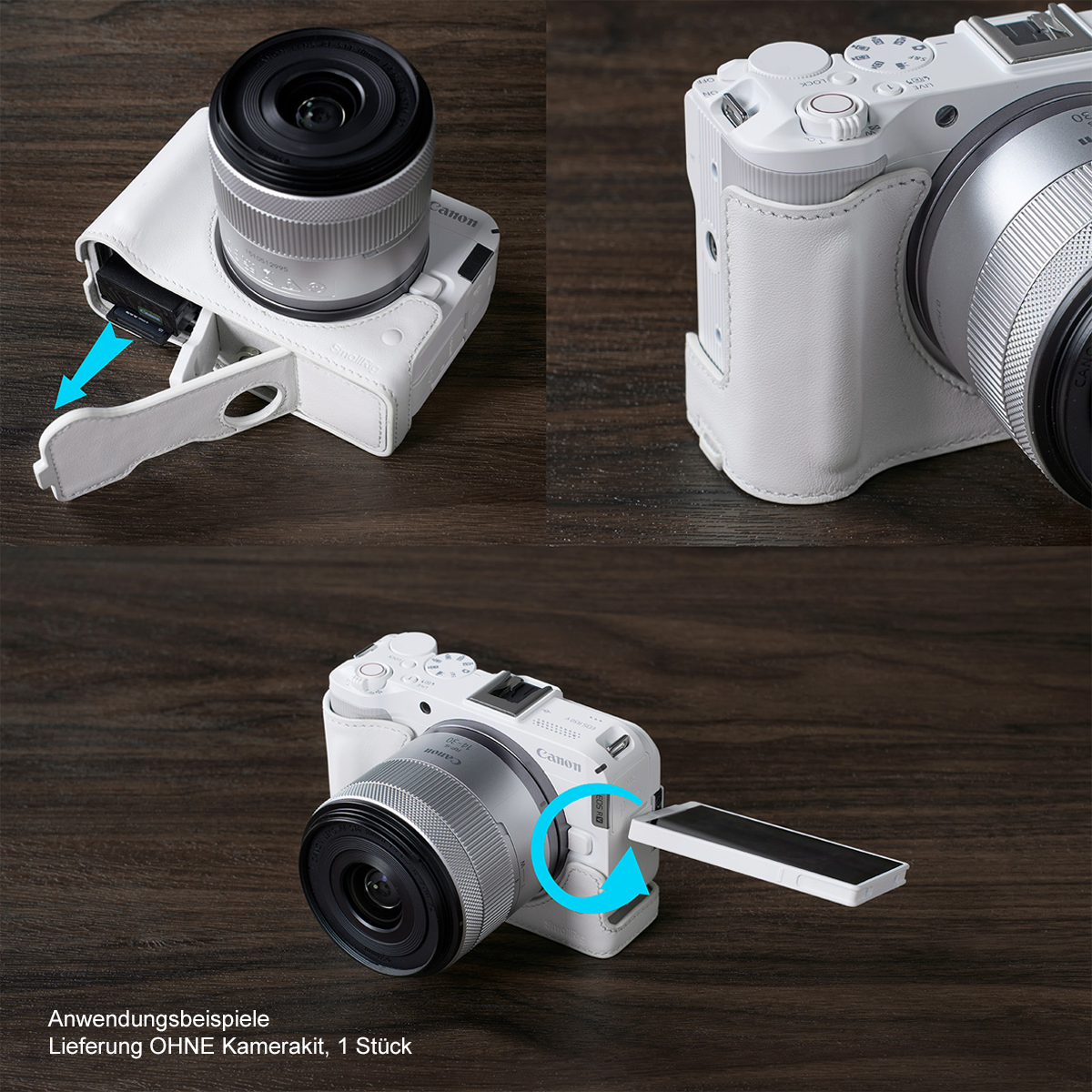 Small Rig R50v SmallRig 5431 Leder-Halbschalen-Kit weiß für Canon EOS R50V | 6941590023878