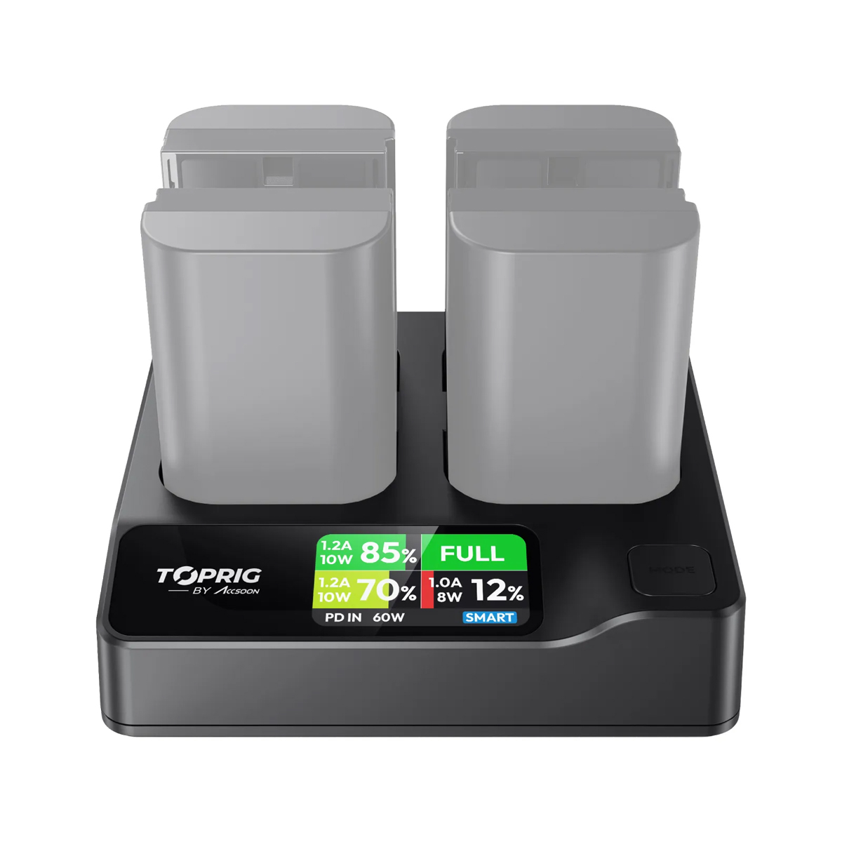 Accsoon Toprig 100W 4-Bay LP-E6 Fast Charger