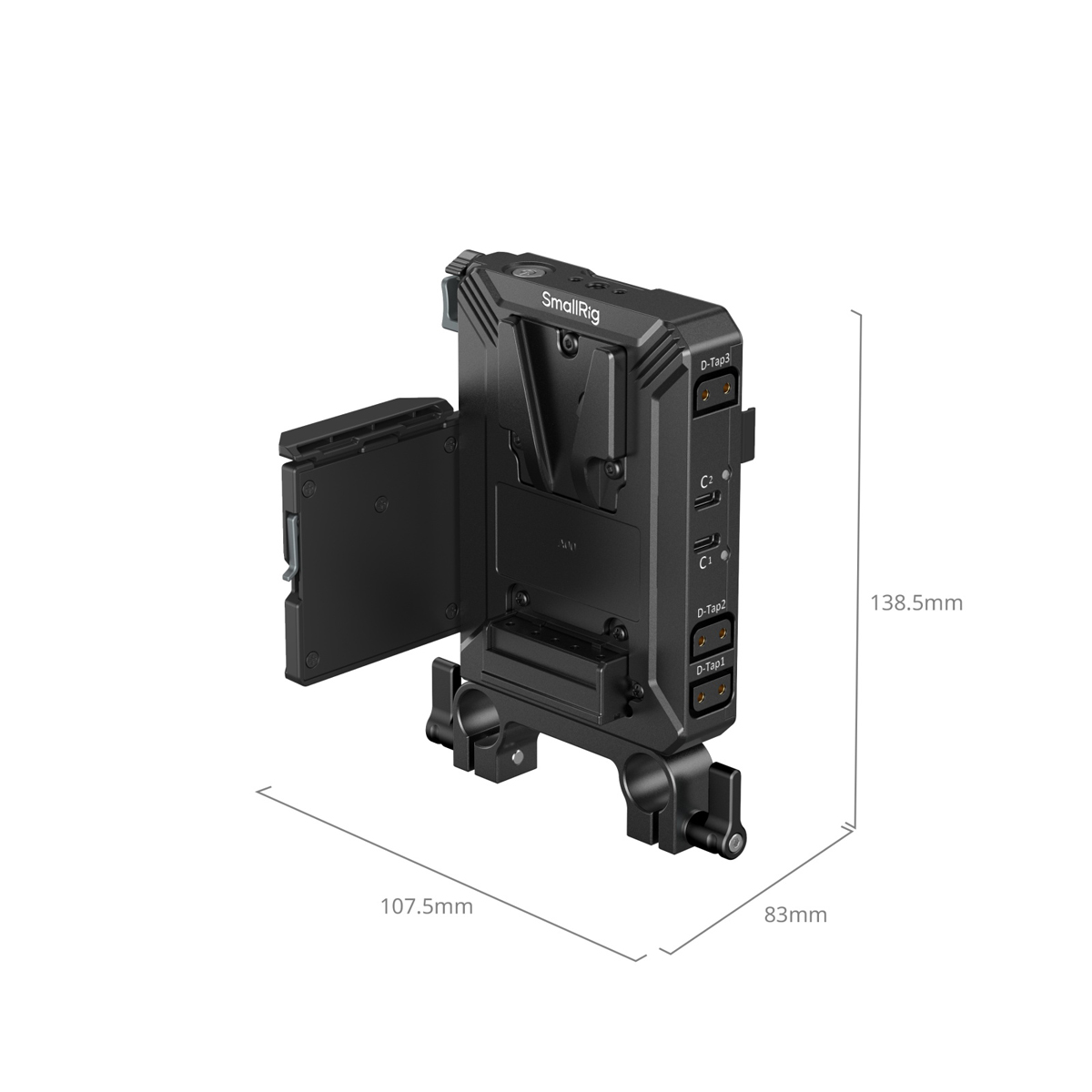 SmallRig 5226 V-Mount Akku Montageplatte Kit für 15 mm LWS Ruten