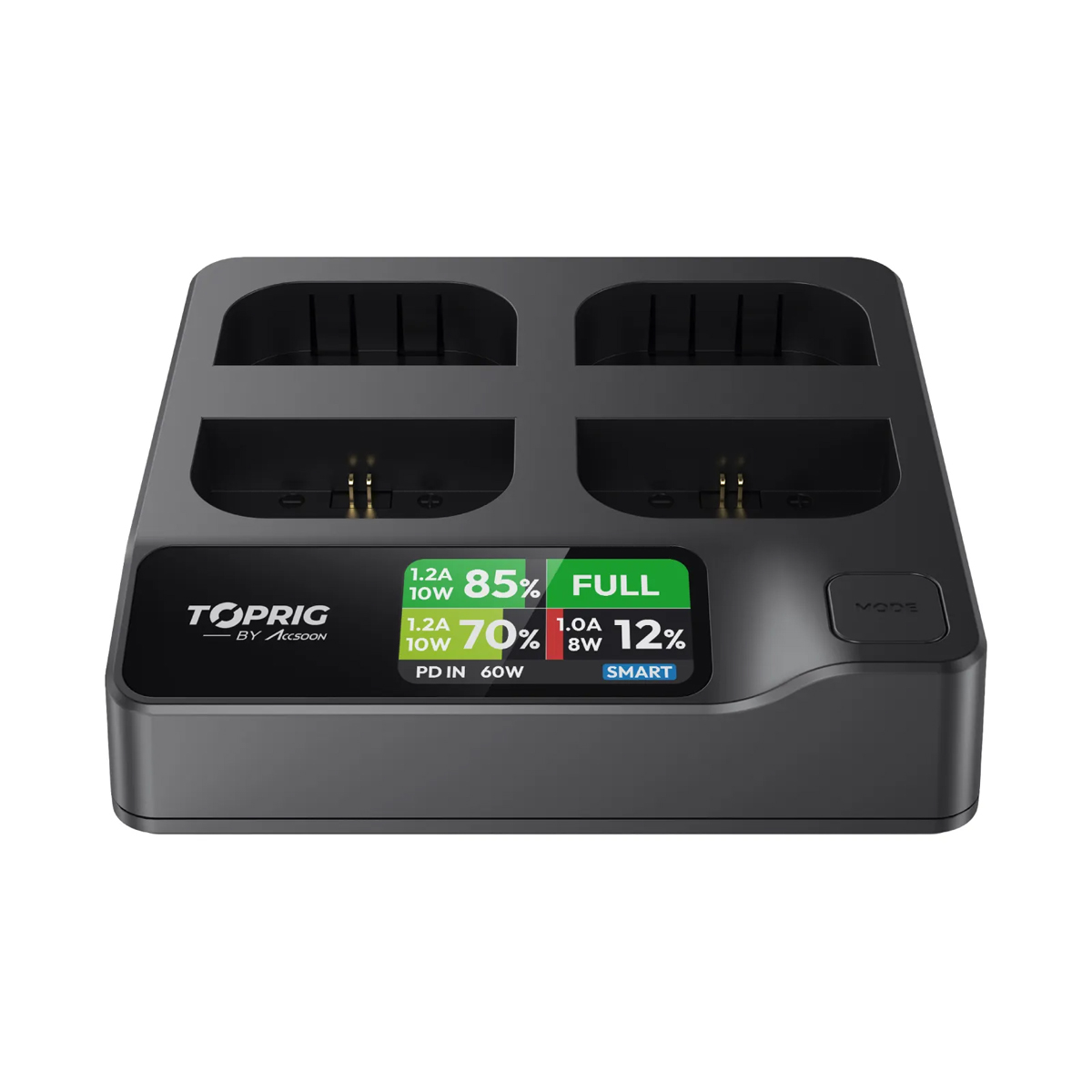 Accsoon Toprig 100W 4-Bay LP-E6 Fast Charger