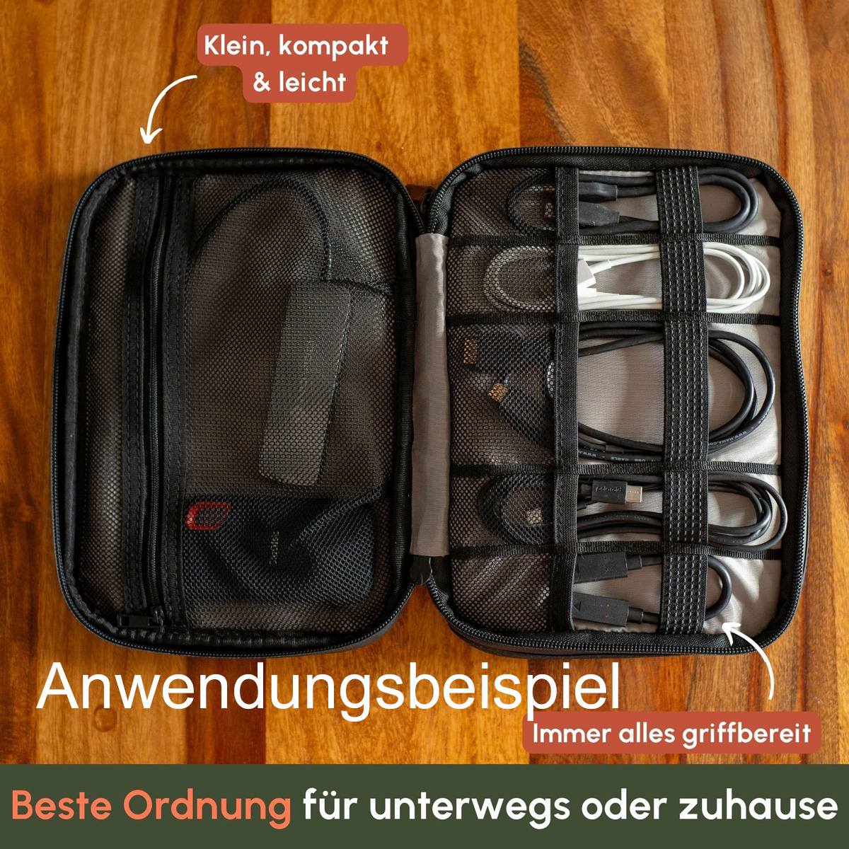 C-Rope Kabeltasche Elektronic Organizer 25x18x5 cm