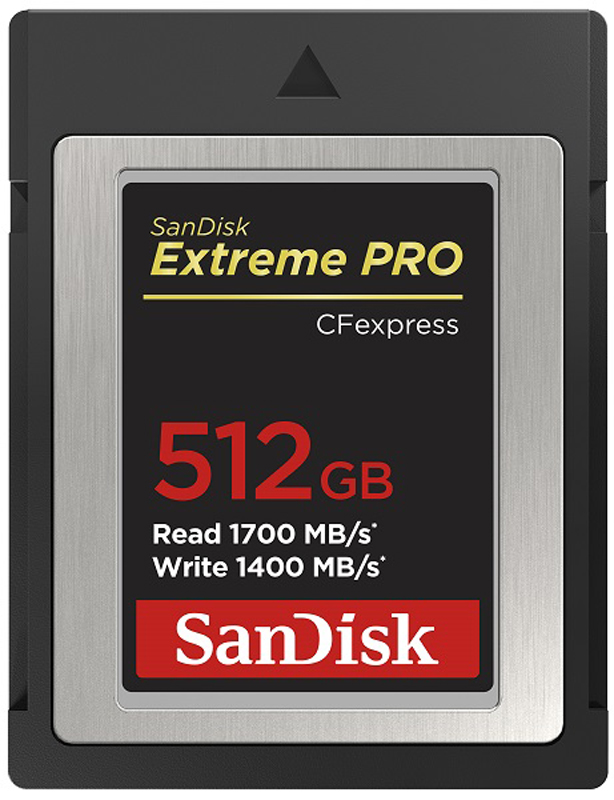SanDisk Extreme PRO CFexpress Card 512GB Type B, 1700/1400 MB/s