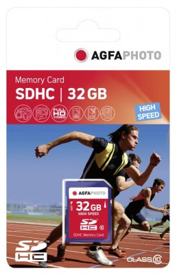 AgfaPhoto 32 GB SDHC-Karte Class10 W 35MB/s, R 100MB/s