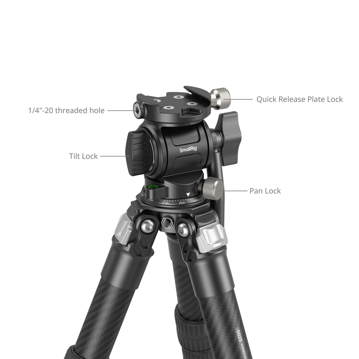 SmallRig 5025 Heavy Duty Carbon Fiber Tabletop Tripod Kit, Tischstativ Kit