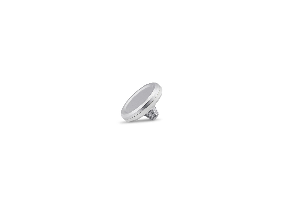 Soft Release Button Alu Silber