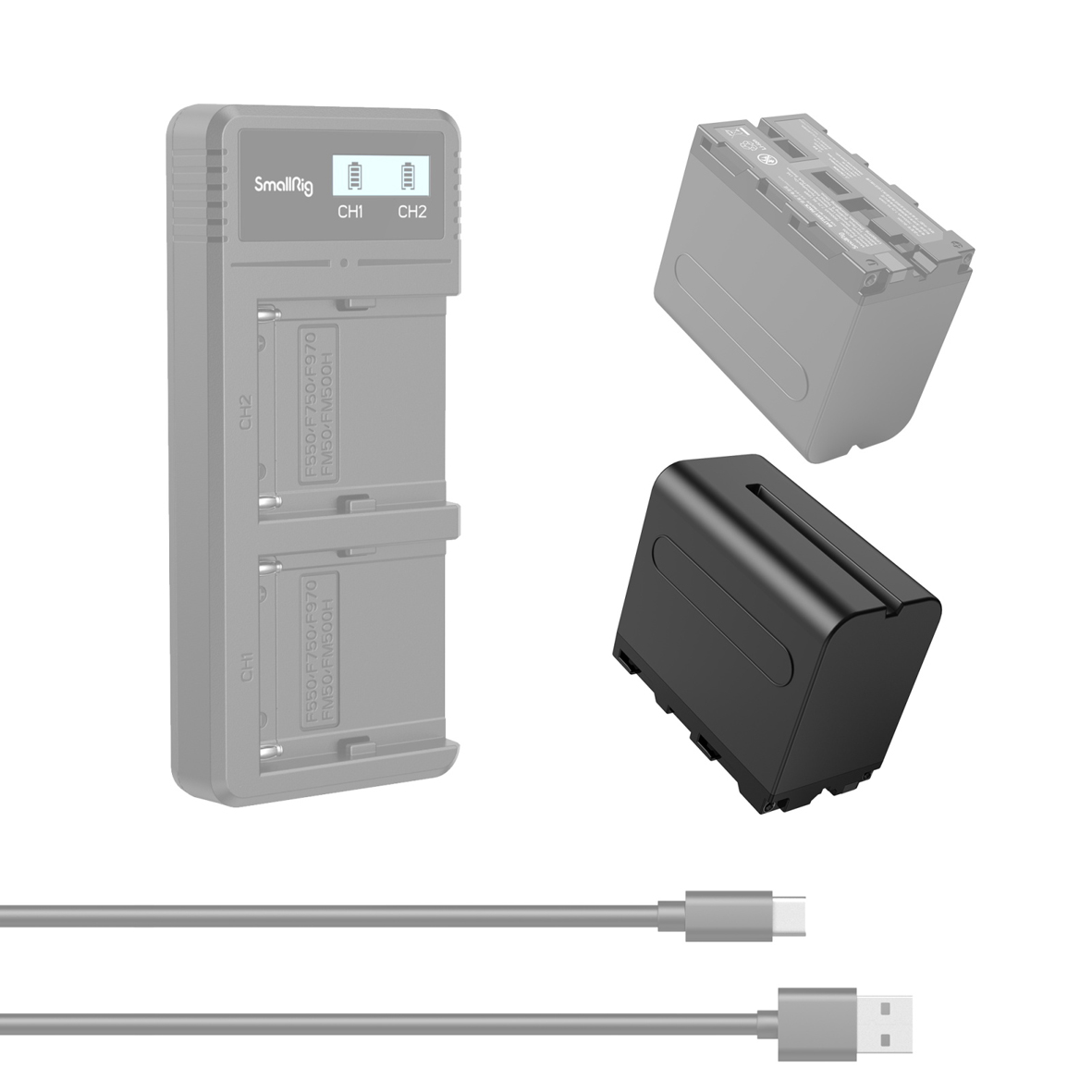SmallRig 4073 NP-F970 Camera Battery, Li-Ion Akku