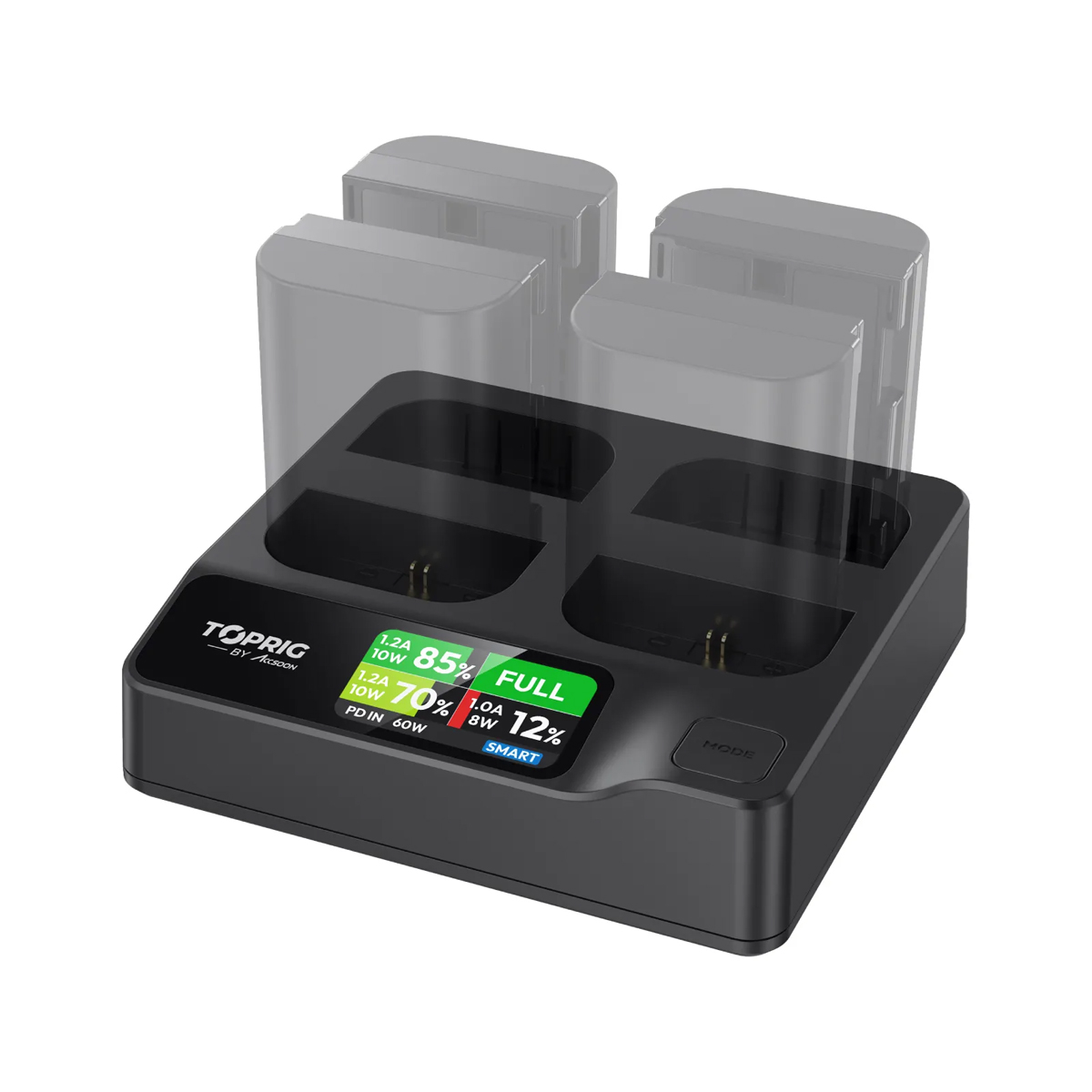 Accsoon Toprig 100W 4-Bay LP-E6 Fast Charger