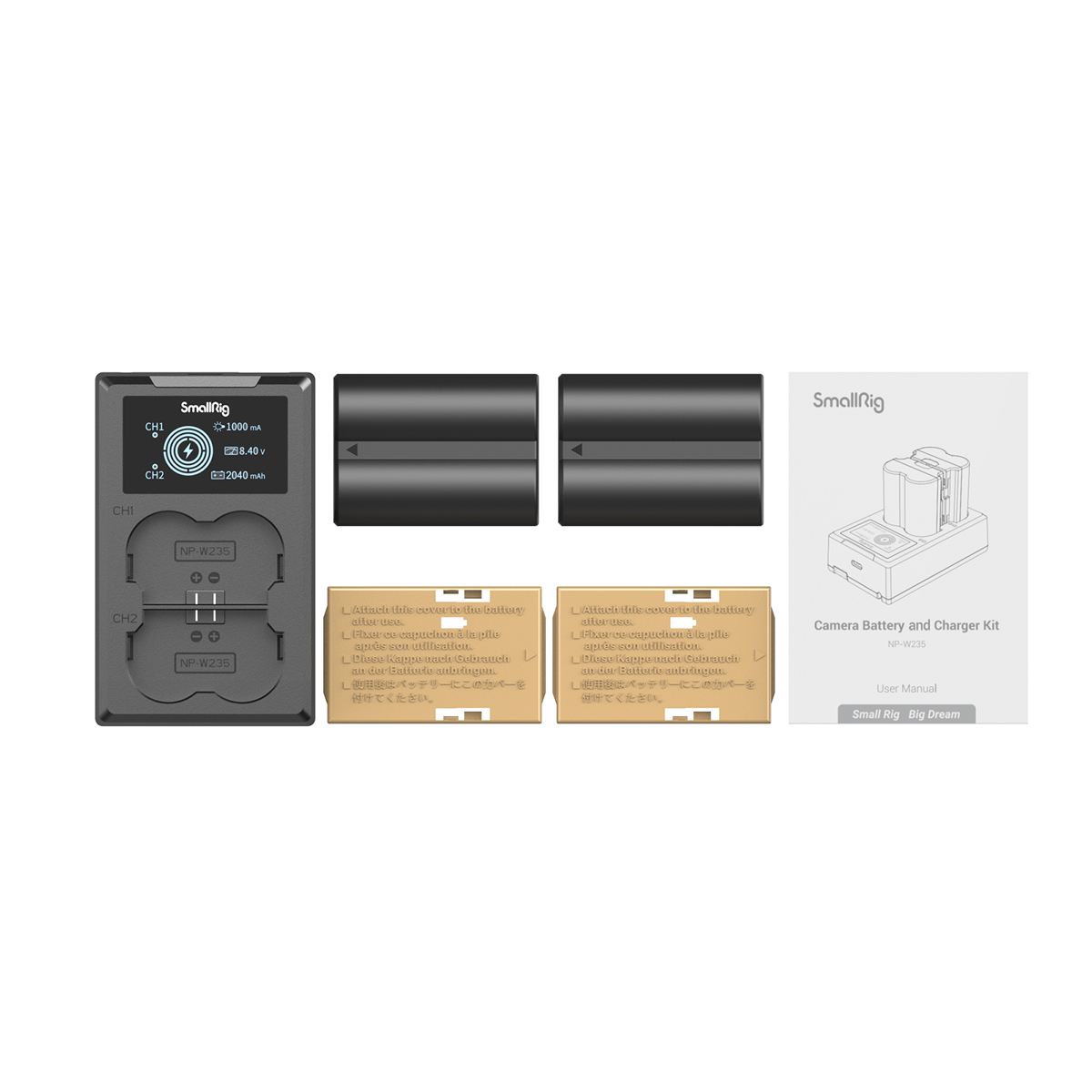 SmallRig 3822 NP-W235  Kamera-Akku und Ladegerät Kit
