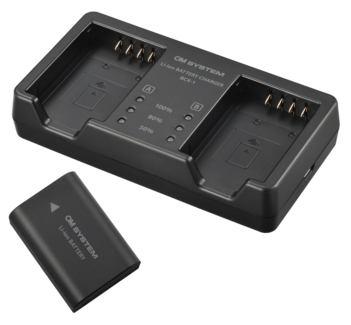 OM SYSTEM SBCX-1 Akku und Ladegerät Set für BLX-1