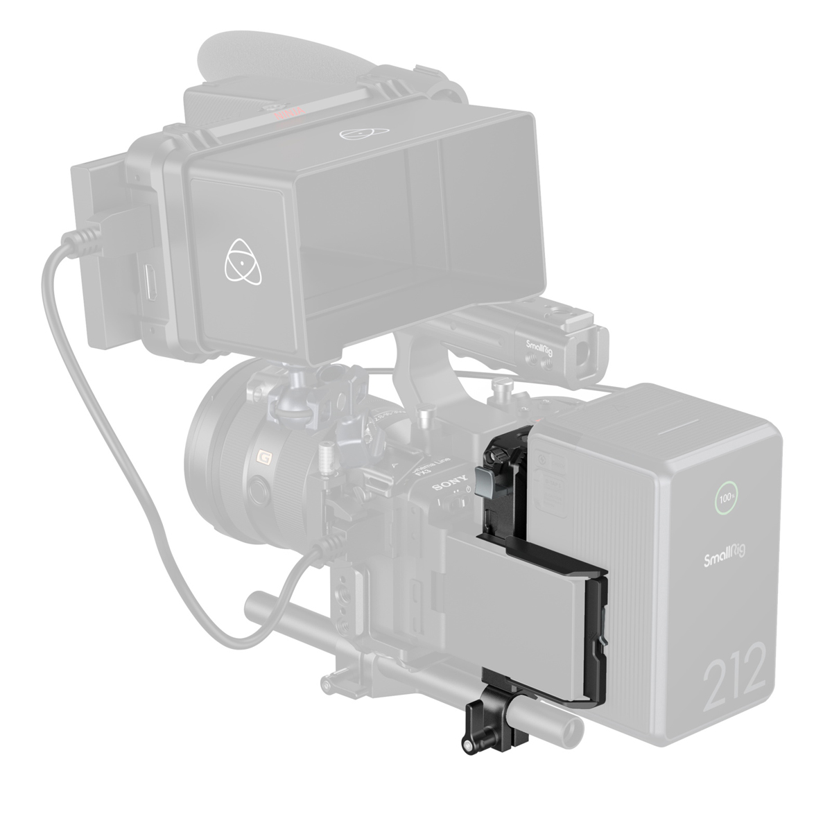 SmallRig 5226 V-Mount Akku Montageplatte Kit für 15 mm LWS Ruten
