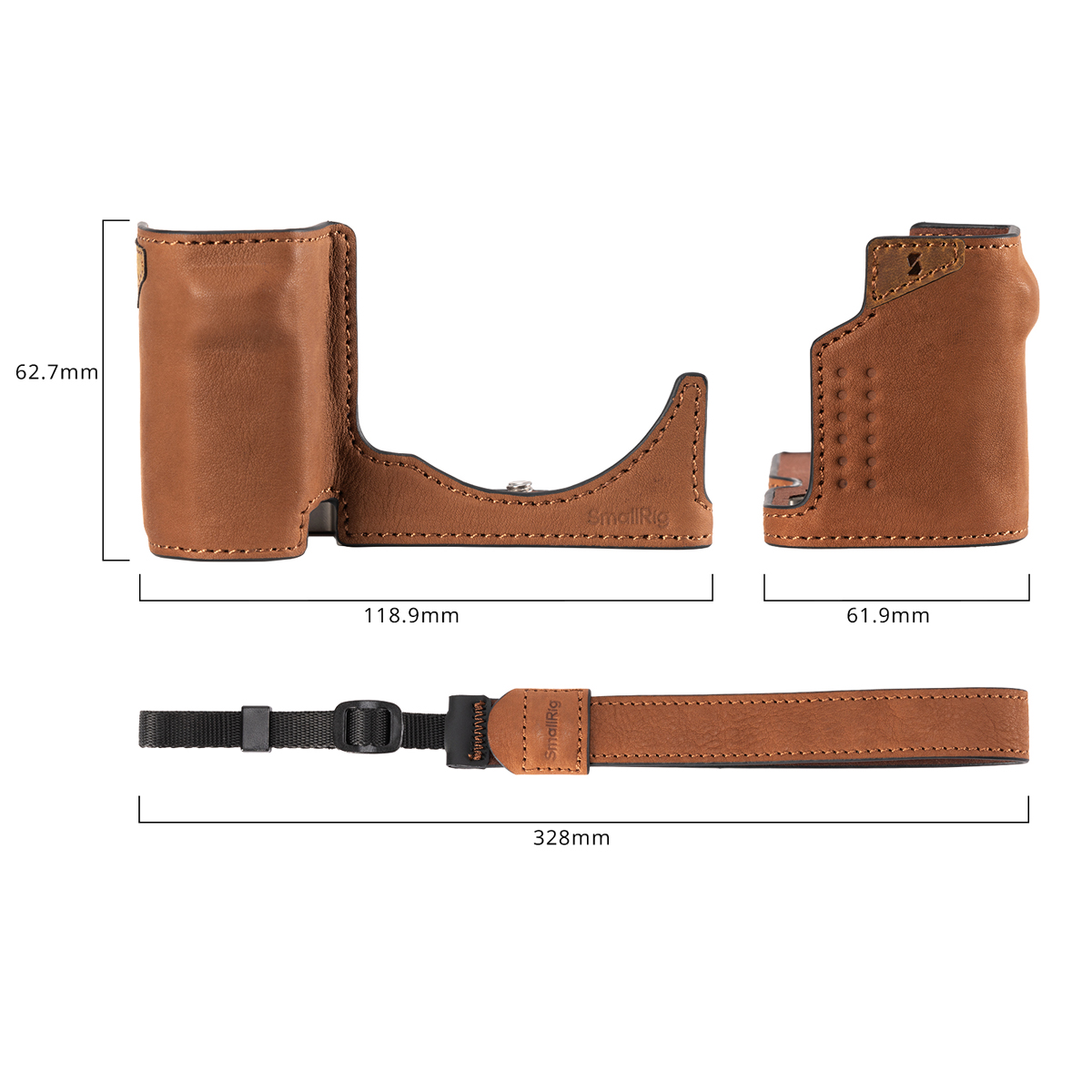 SmallRig 4889 Leather Case Kit (braun) für Sony ZV-E10 II