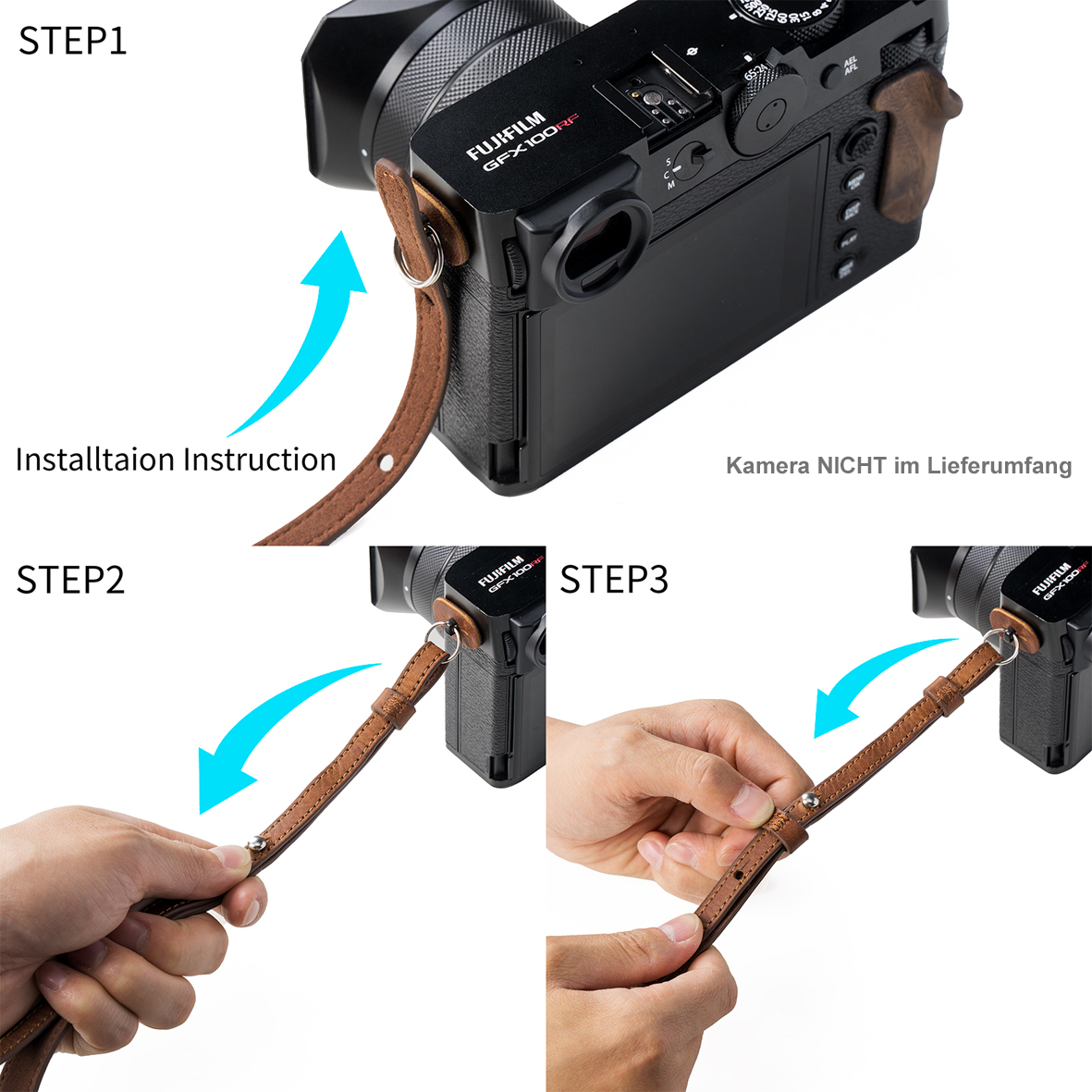 SmallRig 5268 Leather Case Kit brown for Fujifilm GFX100RF