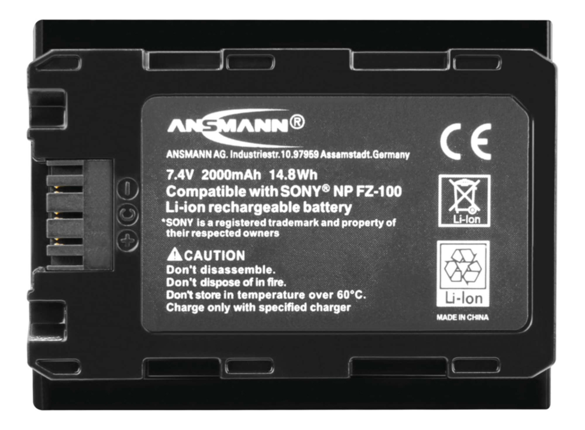 Ansmann NP FZ100 Lithium-Ionen Akku 2000 mAh