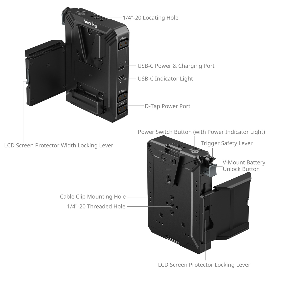 SmallRig 5228 V-Mount Akku Montageplatte
