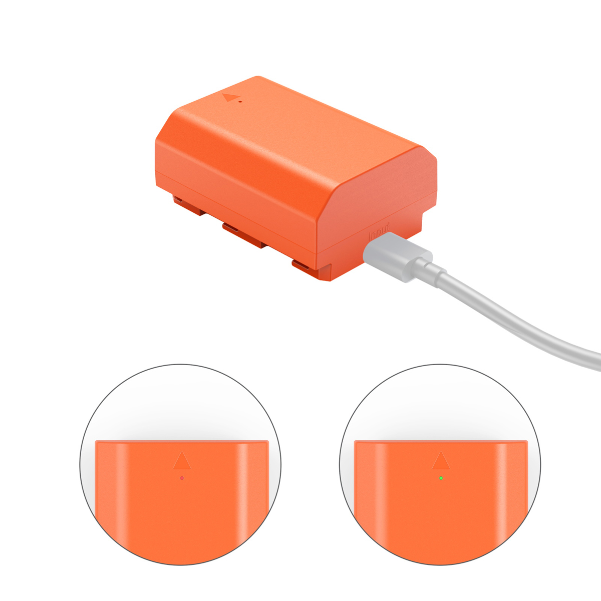SmallRig 4969 NP-FZ100 USB-C Rechargeable Camera Battery (Orange)