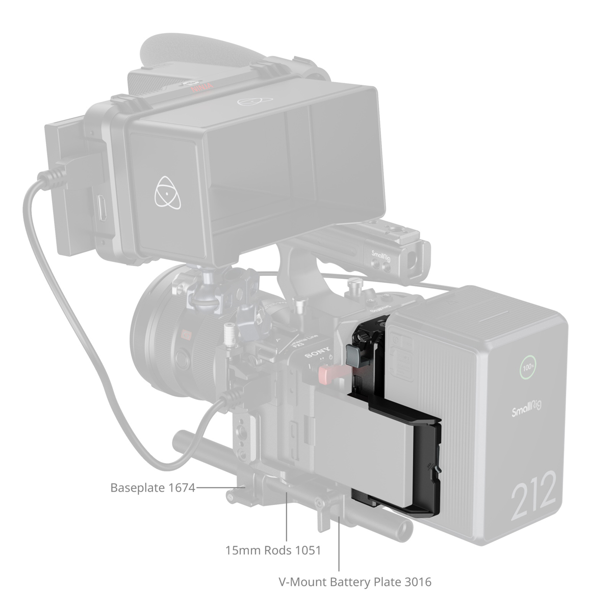 SmallRig 5228 V-Mount Akku Montageplatte