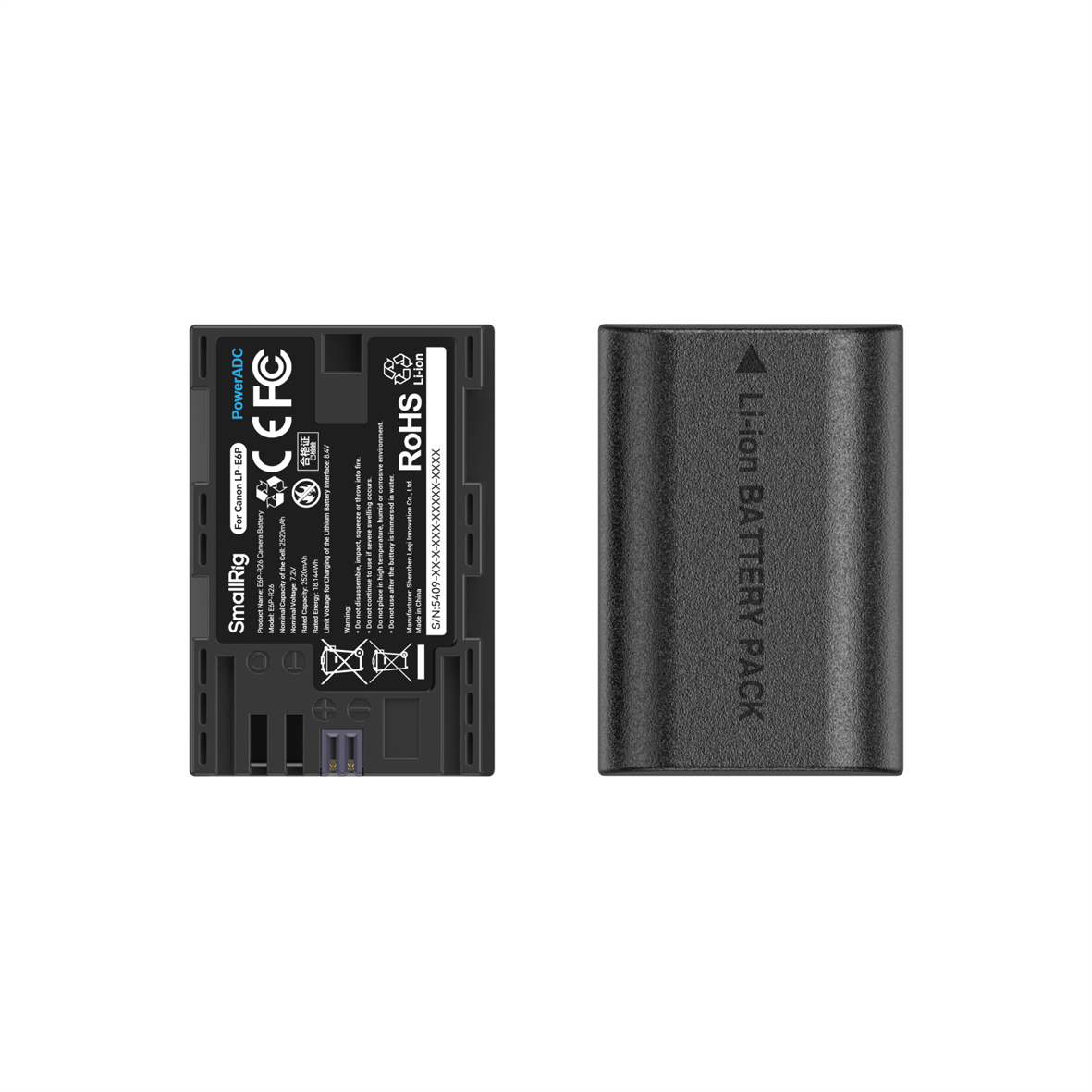SmallRig 5409 Kamera Akku und Ladegerät Kit für Canon LP-E6P