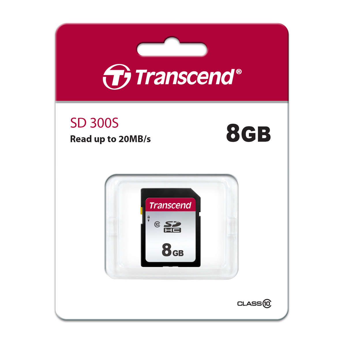 Transcend 8 GB SDHC-Karte 300S UHS-1 U1 C10 20/10MB/s