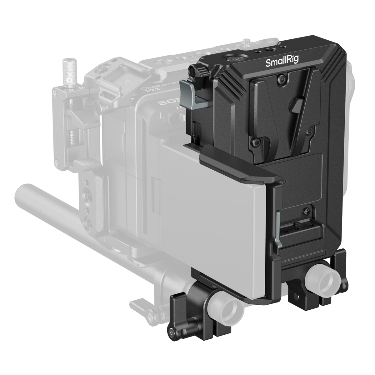 SmallRig 5226 V-Mount Akku Montageplatte Kit für 15 mm LWS Ruten