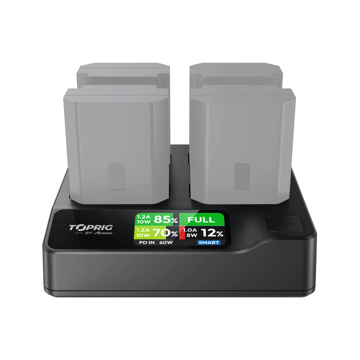 Accsoon Toprig 100W 4-Bay NP-FZ100 Fast Charger