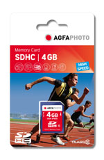 4 GB SDHC Karte Class 10