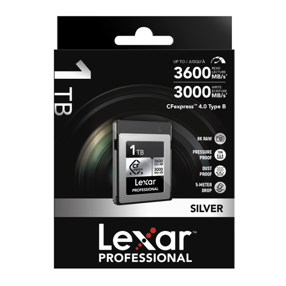 Lexar CFexpress 1 TB PRO Type B SILVER 4.0 Serie R3600/W3000 MB/s