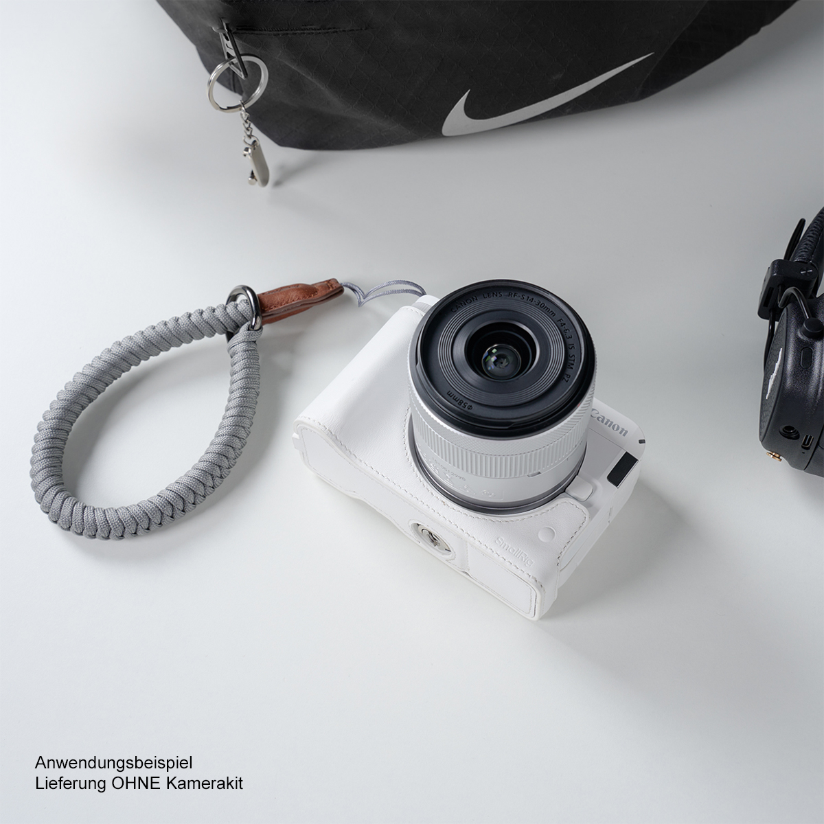 SmallRig 5431 Leder-Halbschalen-Kit weiß für Canon EOS R50V | 6941590023878