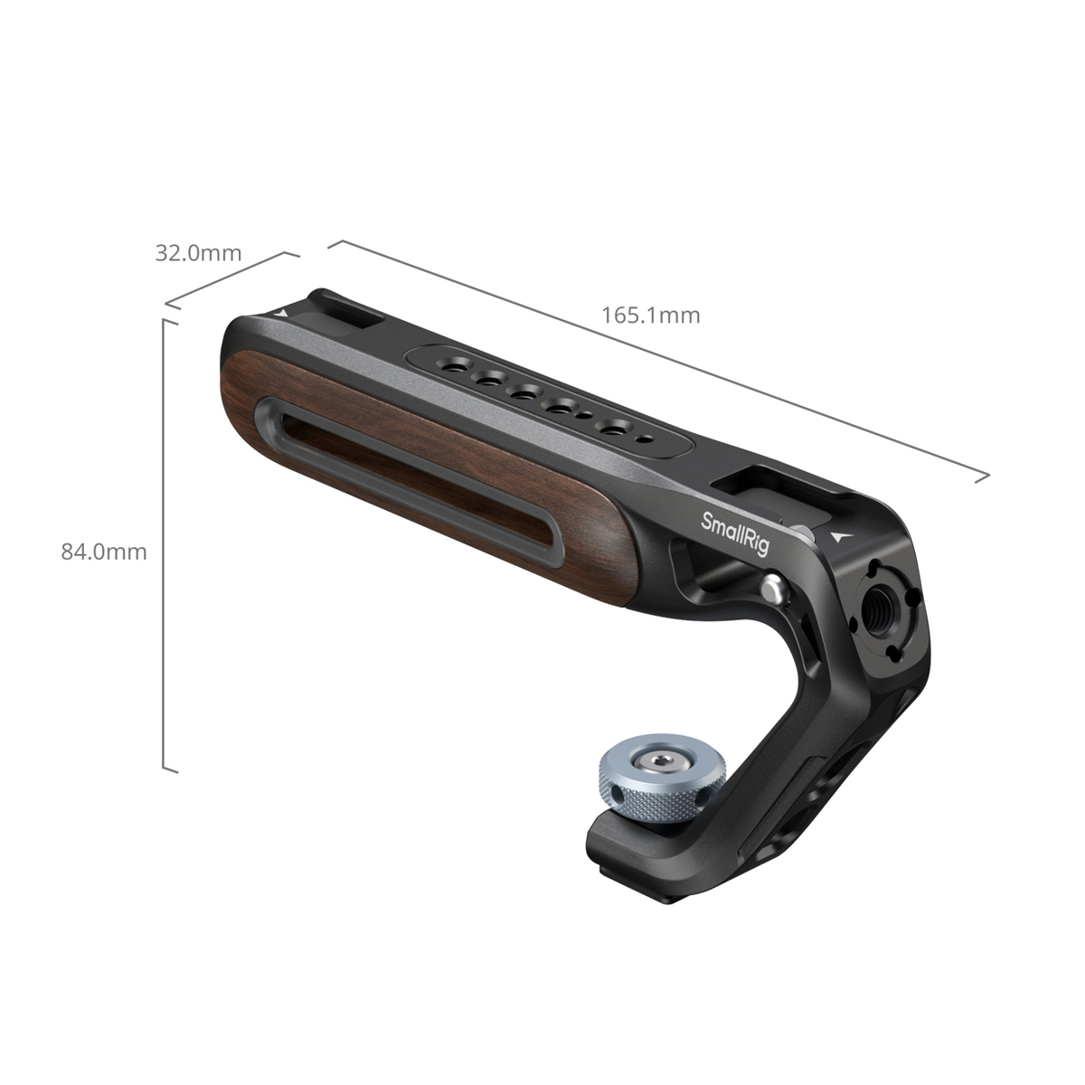 SmallRig 5250 oberer Griff aus Holz mit Cold Shoe Mount