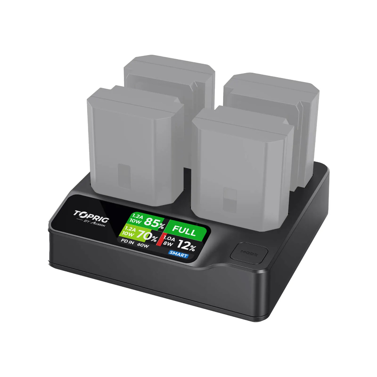 Accsoon Toprig 100W 4-Bay NP-FZ100 Fast Charger