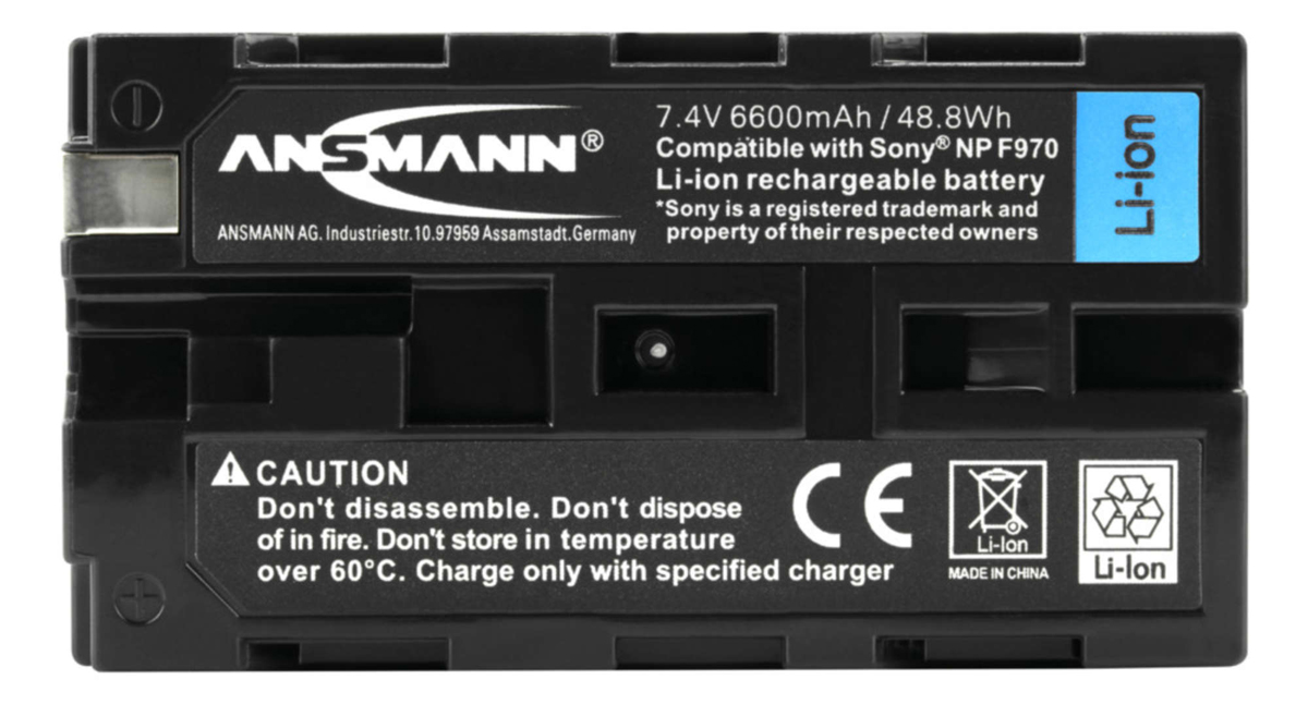 Ansmann NP F970 Lithium-Ionen Akku 6600 mAh